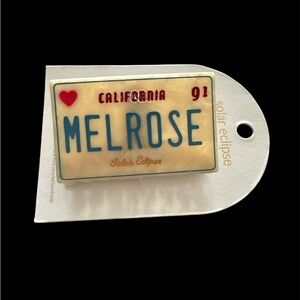 California Melrose License Plate hair claw-clip NEW